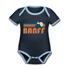 Banff, Canada Baby Bodysuit - Organic Retro Mountain Banff Baby Bodysuit