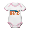 Bend, Oregon Baby Bodysuit - Organic Retro Mountain Bend Baby Bodysuit