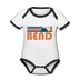 Bend, Oregon Baby Bodysuit - Organic Retro Mountain Bend Baby Bodysuit - white/black