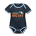 Big Sky, Montana Baby Bodysuit - Organic Retro Mountain Big Sky Baby Bodysuit - navy/sky