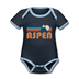 Aspen, Colorado Baby Bodysuit - Organic Retro Mountain Aspen Baby Bodysuit - navy/sky
