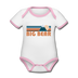 Big Bear, California Baby Bodysuit - Organic Retro Mountain Big Bear Baby Bodysuit - white/pink