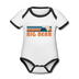 Big Bear, California Baby Bodysuit - Organic Retro Mountain Big Bear Baby Bodysuit - white/black