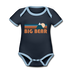 Big Bear, California Baby Bodysuit - Organic Retro Mountain Big Bear Baby Bodysuit - navy/sky