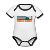 Colorado Baby Bodysuit - Organic Retro Mountain Colorado Baby Bodysuit - white/black
