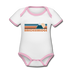 Breckenridge, Colorado Baby Bodysuit - Organic Retro Mountain Breckenridge Baby Bodysuit - white/pink