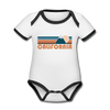 California Baby Bodysuit - Organic Retro Mountain California Baby Bodysuit - white/black