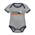 Crested Butte, Colorado Baby Bodysuit - Organic Retro Mountain Crested Butte Baby Bodysuit - heather gray/navy