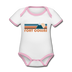 Fort Collins, Colorado Baby Bodysuit - Organic Retro Mountain Fort Collins Baby Bodysuit - white/pink
