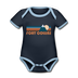 Fort Collins, Colorado Baby Bodysuit - Organic Retro Mountain Fort Collins Baby Bodysuit - navy/sky