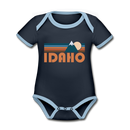 Idaho Baby Bodysuit - Organic Retro Mountain Idaho Baby Bodysuit - navy/sky