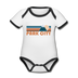Park City, Utah Baby Bodysuit - Organic Retro Mountain Park City Baby Bodysuit - white/black