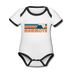 Mammoth, California Baby Bodysuit - Organic Retro Mountain Mammoth Baby Bodysuit - white/black