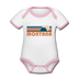 Montana Baby Bodysuit - Organic Retro Mountain Montana Baby Bodysuit - white/pink