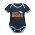 Moab, Utah Baby Bodysuit - Organic Retro Mountain Moab Baby Bodysuit - navy/sky