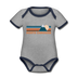 North Carolina Baby Bodysuit - Organic Retro Mountain North Carolina Baby Bodysuit - heather gray/navy