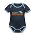 North Carolina Baby Bodysuit - Organic Retro Mountain North Carolina Baby Bodysuit - navy/sky