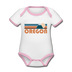 Oregon Baby Bodysuit - Organic Retro Mountain Oregon Baby Bodysuit - white/pink