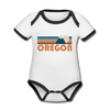 Oregon Baby Bodysuit - Organic Retro Mountain Oregon Baby Bodysuit - white/black