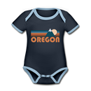 Oregon Baby Bodysuit - Organic Retro Mountain Oregon Baby Bodysuit - navy/sky
