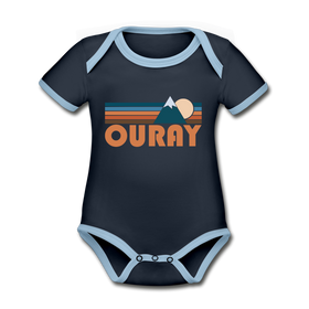 Ouray, Colorado Baby Bodysuit - Organic Retro Mountain Ouray Baby Bodysuit
