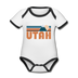 Utah Baby Bodysuit - Organic Retro Mountain Utah Baby Bodysuit - white/black