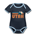 Utah Baby Bodysuit - Organic Retro Mountain Utah Baby Bodysuit - navy/sky