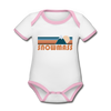 Snowmass, Colorado Baby Bodysuit - Organic Retro Mountain Snowmass Baby Bodysuit