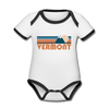 Vermont Baby Bodysuit - Organic Retro Mountain Vermont Baby Bodysuit - white/black