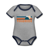 Telluride, Colorado Baby Bodysuit - Organic Retro Mountain Telluride Baby Bodysuit