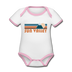 Sun Valley, Idaho Baby Bodysuit - Organic Retro Mountain Sun Valley Baby Bodysuit - white/pink