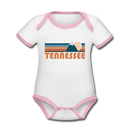 Tennessee Baby Bodysuit - Organic Retro Mountain Tennessee Baby Bodysuit - white/pink