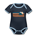 Tennessee Baby Bodysuit - Organic Retro Mountain Tennessee Baby Bodysuit - navy/sky