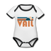 Vail, Colorado Baby Bodysuit - Organic Retro Mountain Vail Baby Bodysuit - white/black