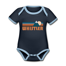 Whistler, Canada Baby Bodysuit - Organic Retro Mountain Whistler Baby Bodysuit