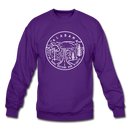 Alabama Sweatshirt - State Design Alabama Crewneck Sweatshirt - purple