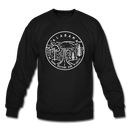 Alabama Sweatshirt - State Design Alabama Crewneck Sweatshirt - black