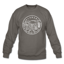 Alabama Sweatshirt - State Design Alabama Crewneck Sweatshirt - asphalt gray