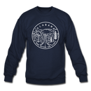 Alabama Sweatshirt - State Design Alabama Crewneck Sweatshirt - navy