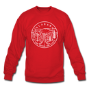 Alabama Sweatshirt - State Design Alabama Crewneck Sweatshirt - red