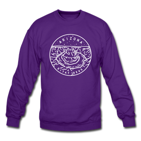 Arizona Sweatshirt - State Design Arizona Crewneck Sweatshirt - purple