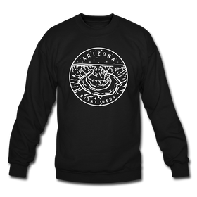 Arizona Sweatshirt - State Design Arizona Crewneck Sweatshirt - black