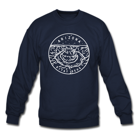 Arizona Sweatshirt - State Design Arizona Crewneck Sweatshirt - navy