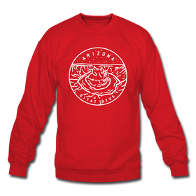 Arizona Sweatshirt - State Design Arizona Crewneck Sweatshirt - red