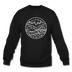 Alaska Sweatshirt - State Design Alaska Crewneck Sweatshirt - black