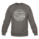 Alaska Sweatshirt - State Design Alaska Crewneck Sweatshirt - asphalt gray
