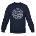 Alaska Sweatshirt - State Design Alaska Crewneck Sweatshirt - navy