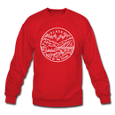 Alaska Sweatshirt - State Design Alaska Crewneck Sweatshirt - red