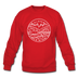 Alaska Sweatshirt - State Design Alaska Crewneck Sweatshirt - red