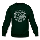 Alaska Sweatshirt - State Design Alaska Crewneck Sweatshirt - forest green